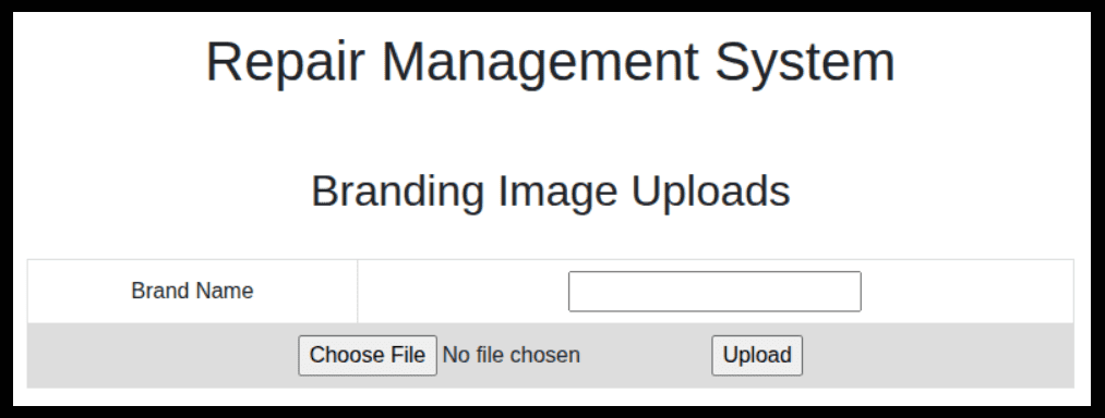 Repair Management System Webpage